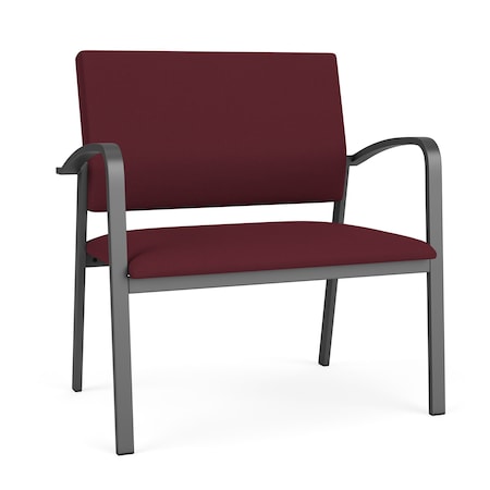 Newport Bariatric Chair Metal Frame, Charcoal, OH Wine Upholstery